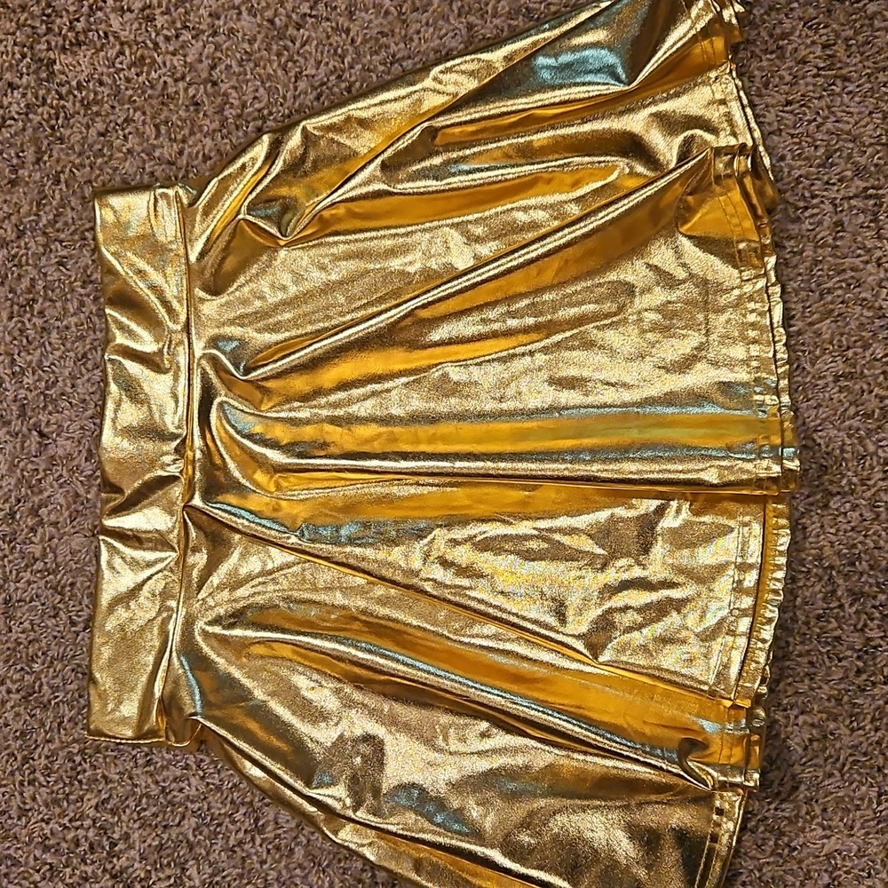 Gold Metallic Women's Skirt